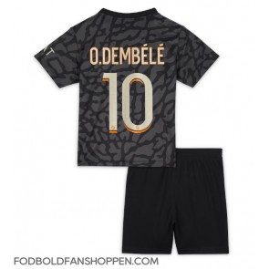 Paris Saint-Germain Ousmane Dembele #10 Tredjetrøje Børn 2023-24 Kortærmet (+ Korte bukser)